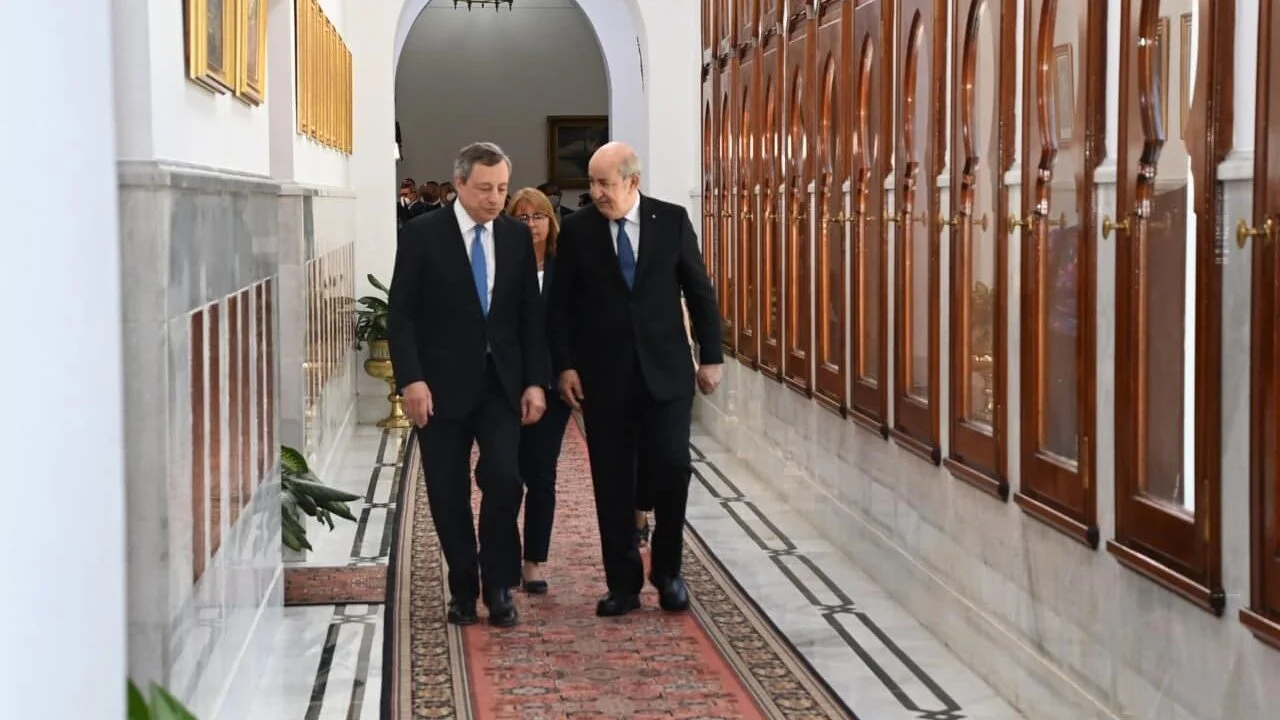 Il Presidente del Consiglio, Mario Draghi, incontra il Presidente della Repubblica algerina democratica e popolare Abdelmadjid Tebboune, per il IV Vertice intergovernativo italia-Ageria.