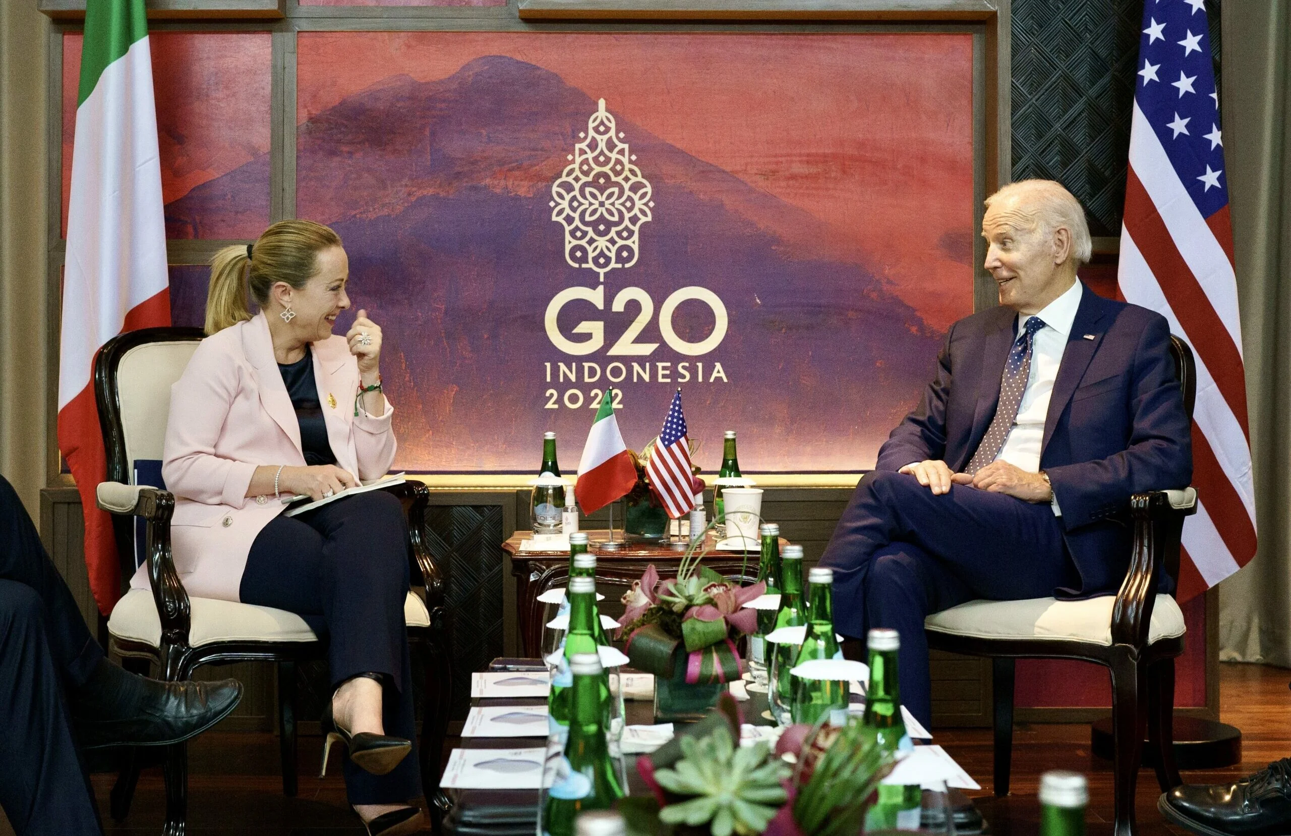 Giorgia Meloni e Joe Biden